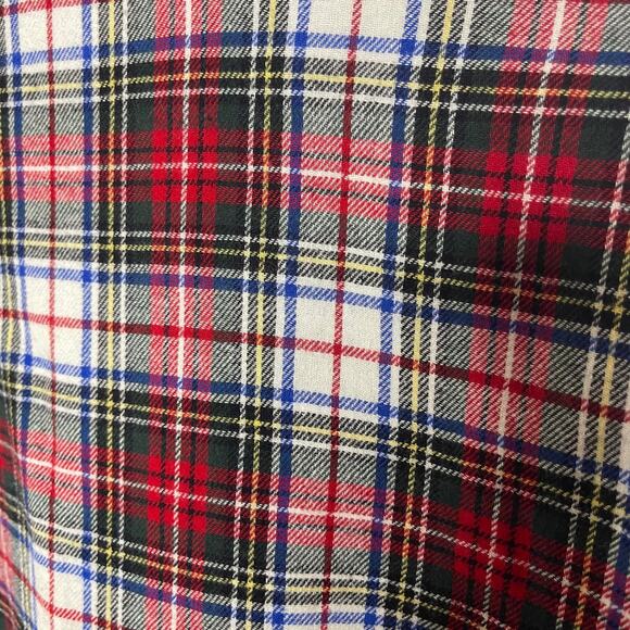 Lauren Ralph Lauren sleep shirt pajama top white red green plaid women's large - Picture 5 of 16